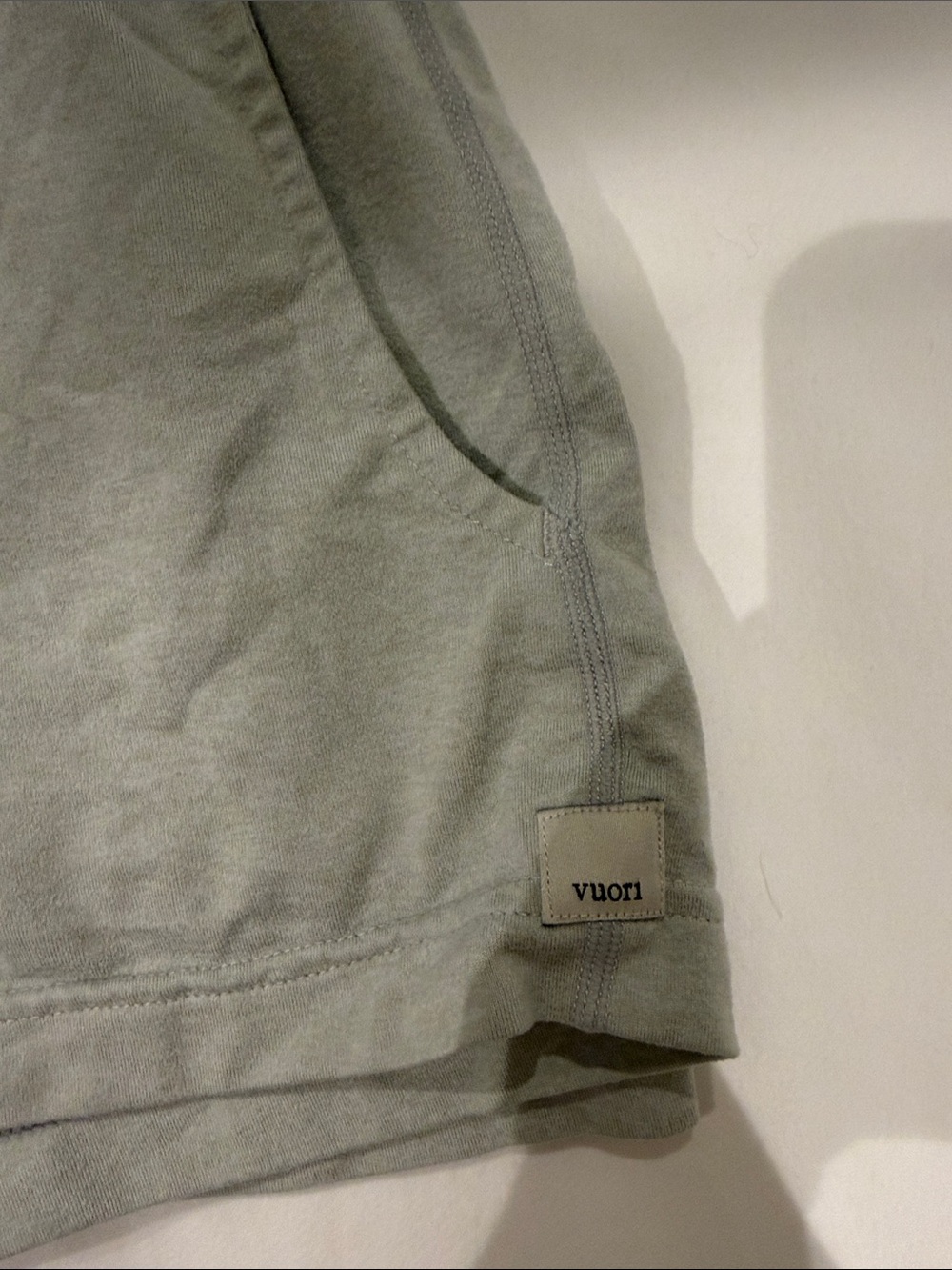 Vuori light gray casual Drawstring Women's Shorts - Picture 2 of 2